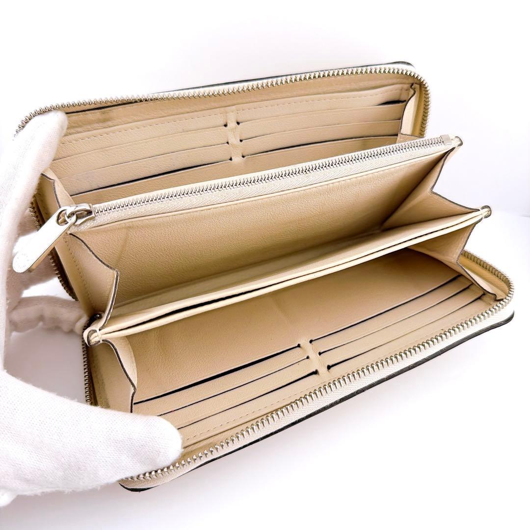 【美品】ルイヴィトン モノグラム マヒナ ジッピーウォレット 長財布 ベージュ