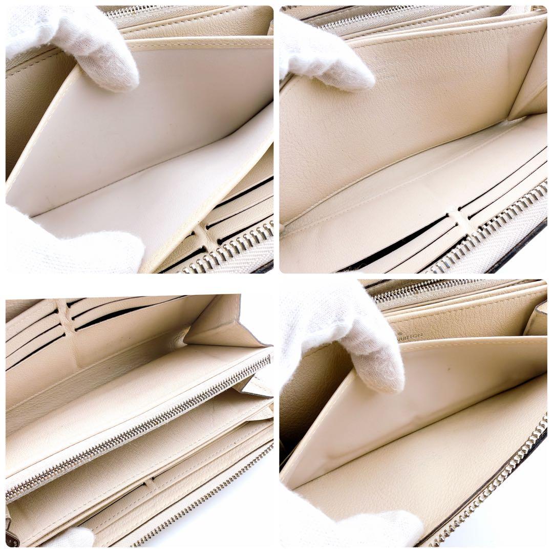 【美品】ルイヴィトン モノグラム マヒナ ジッピーウォレット 長財布 ベージュ