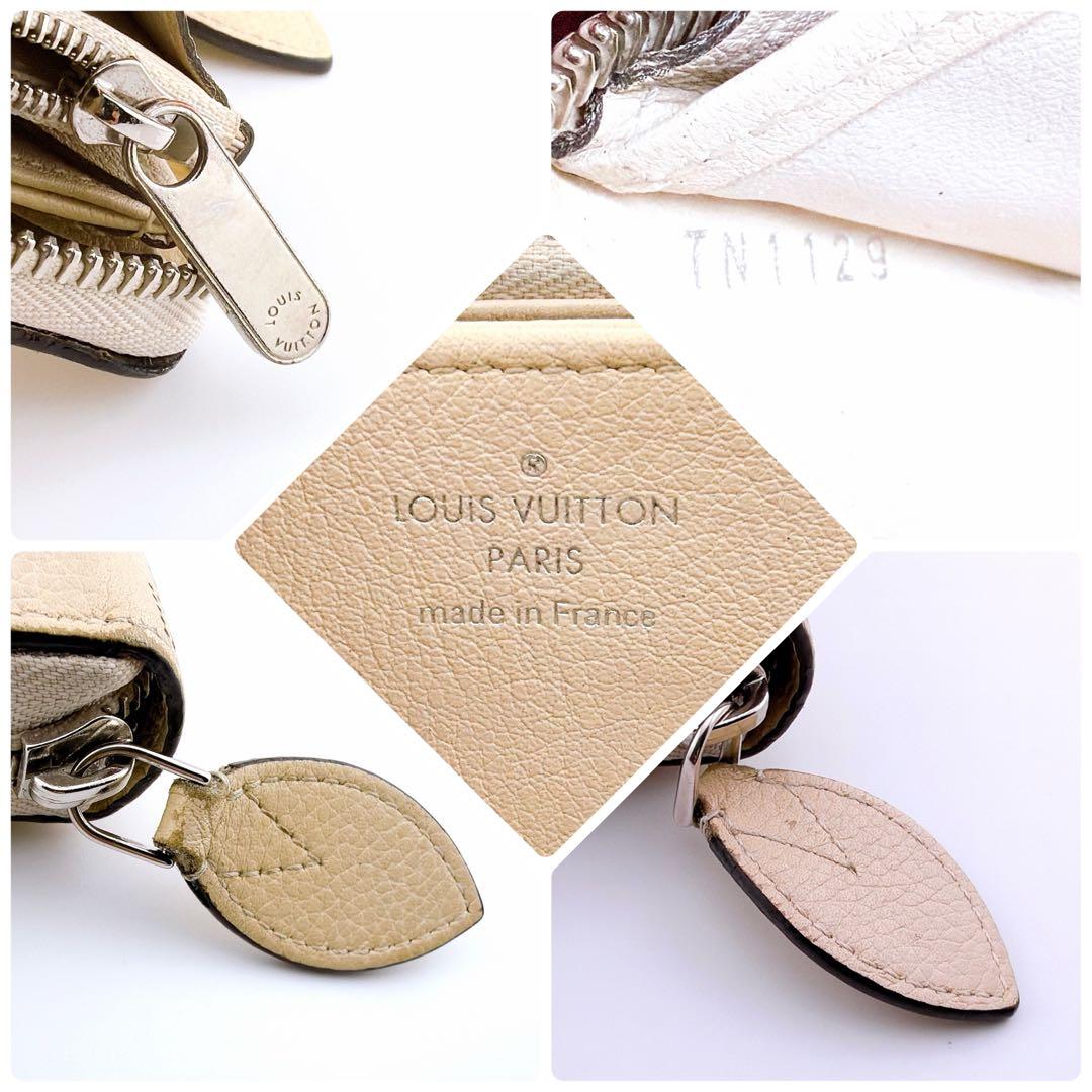 【美品】ルイヴィトン モノグラム マヒナ ジッピーウォレット 長財布 ベージュ