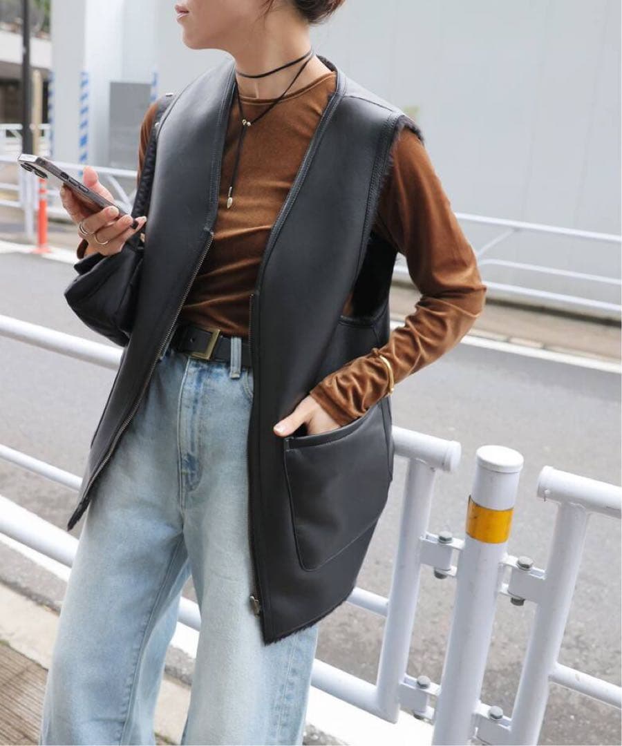 JOURNAL STANDARD フェイクムートンリバーシブルベスト