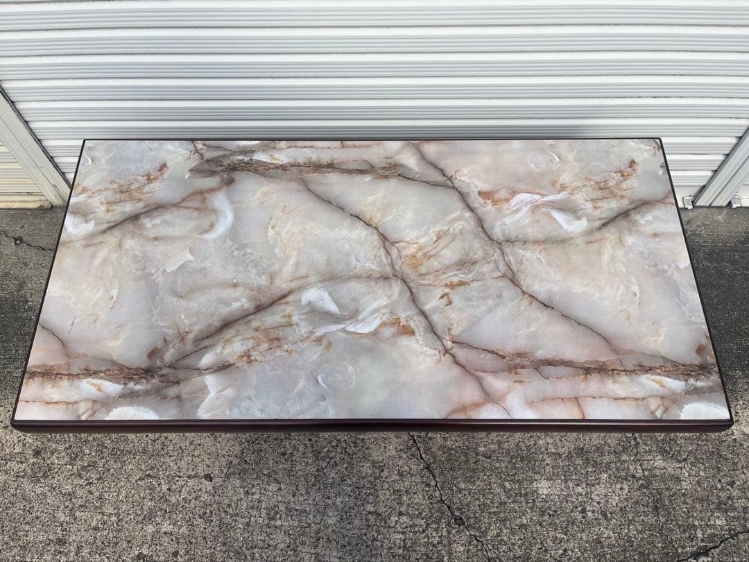 レトロ オールドカリモク センターテーブル 大理石調 カリモク レトロ家具