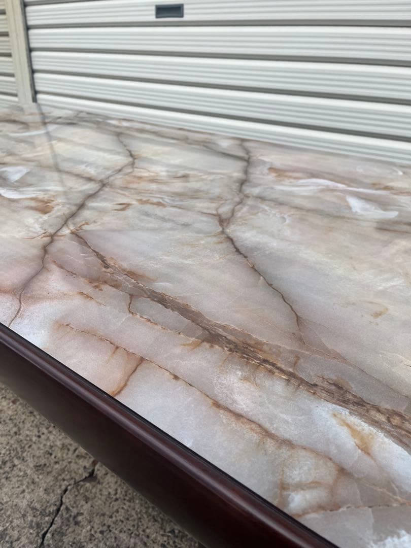 レトロ オールドカリモク センターテーブル 大理石調 カリモク レトロ家具