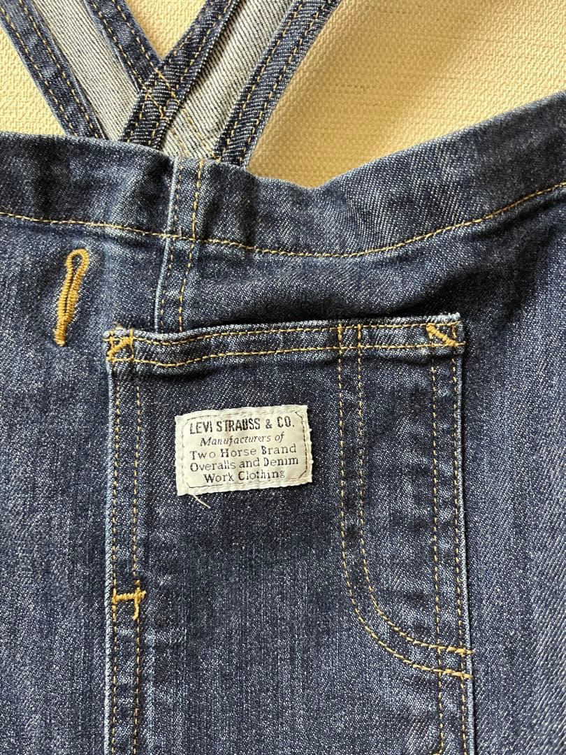 希少サイズ Levi's リーバイス デニムオーバーオール レディース 22W
