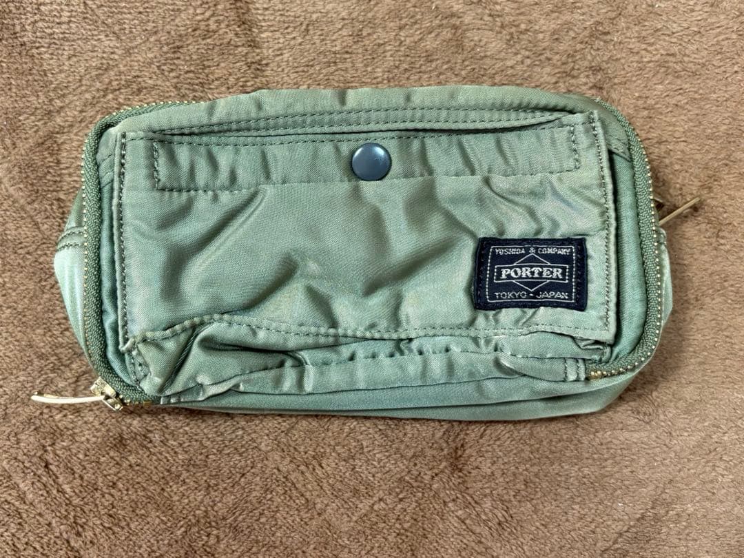 PORTER 超貴重　廃盤　ポーター タンカー コスメポーチ セージグリーン