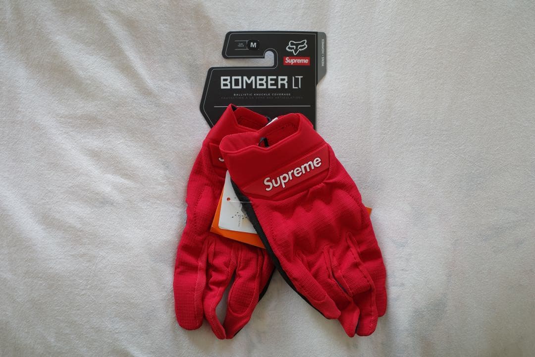 未使用品　18SS Supreme Fox Racing Gloves 赤　M
