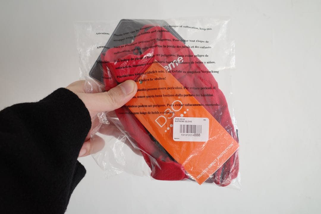 未使用品　18SS Supreme Fox Racing Gloves 赤　M