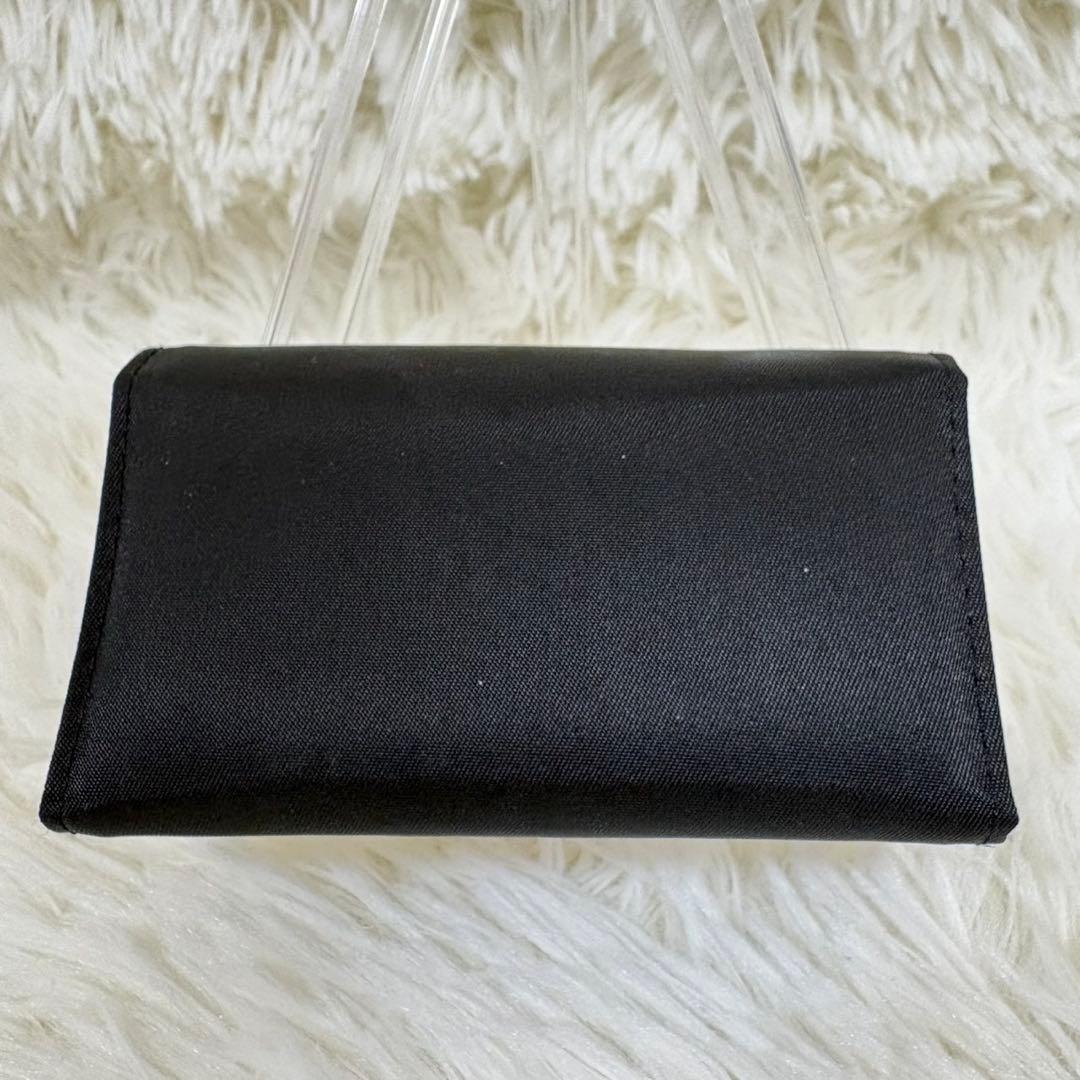 PRADA プラダ 三角プレート 6連 キーケース ナイロン ブラック 札入れ