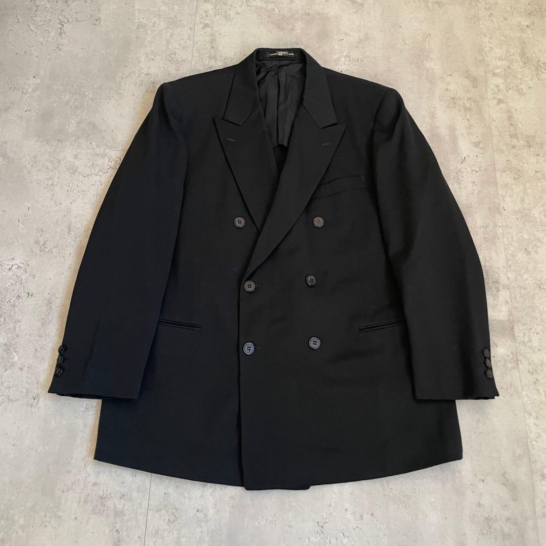 ダブルブレスト　スーツ セットアップ 上下　ブラック　3B モード　成人式