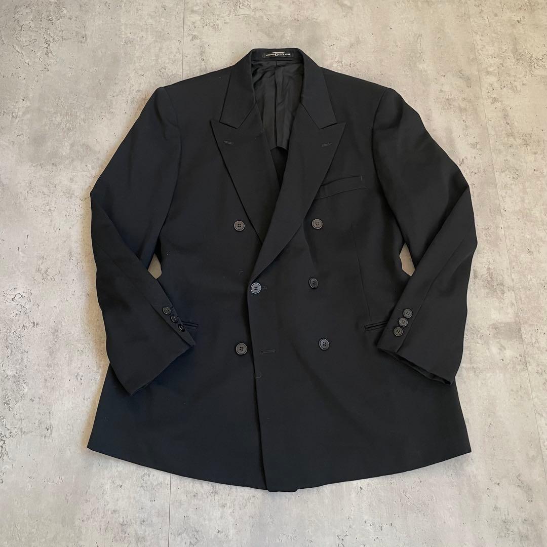 ダブルブレスト　スーツ セットアップ 上下　ブラック　3B モード　成人式