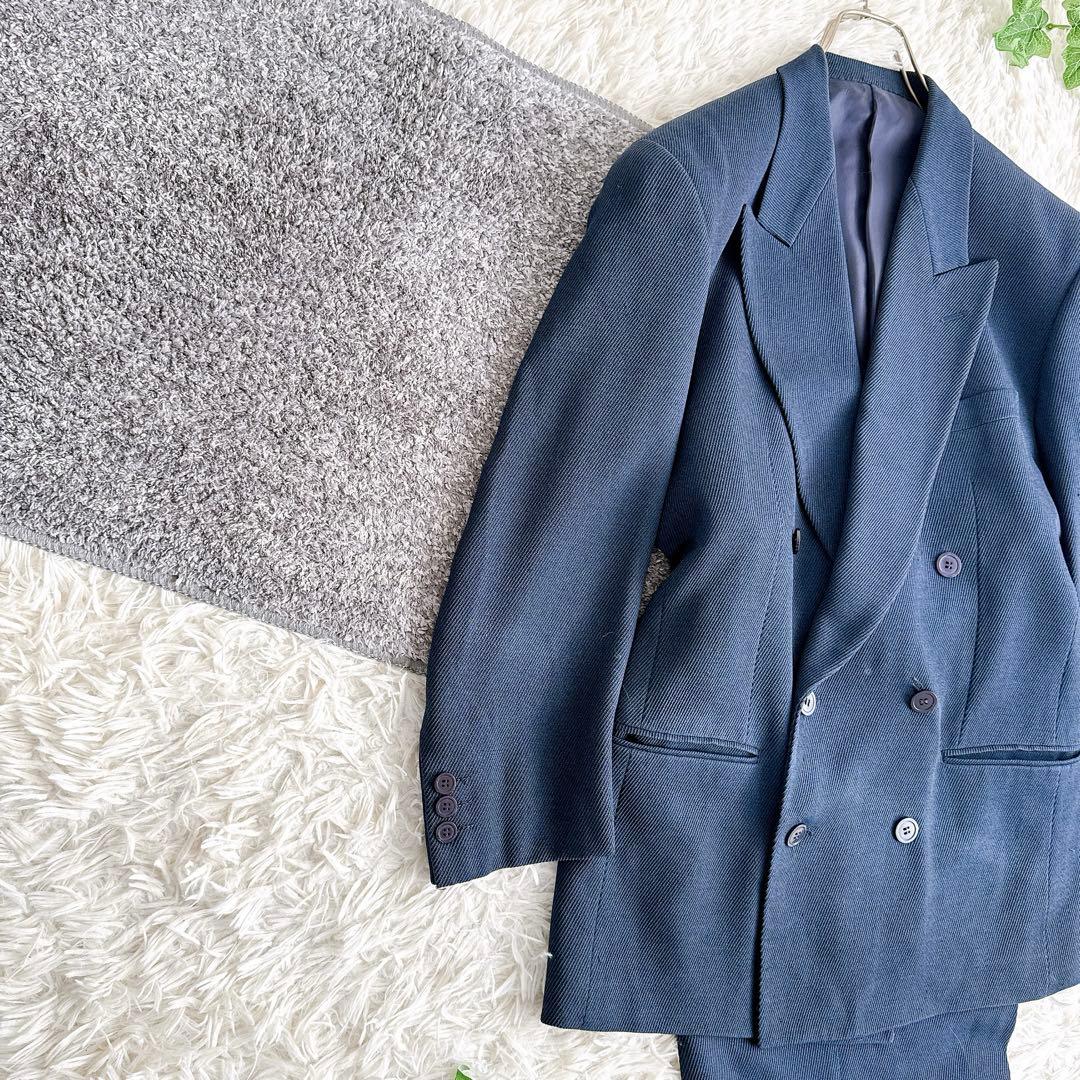 当時物　希少　ケンゾー セットアップ　スーツ　ダブルボタン　タック入り　紺