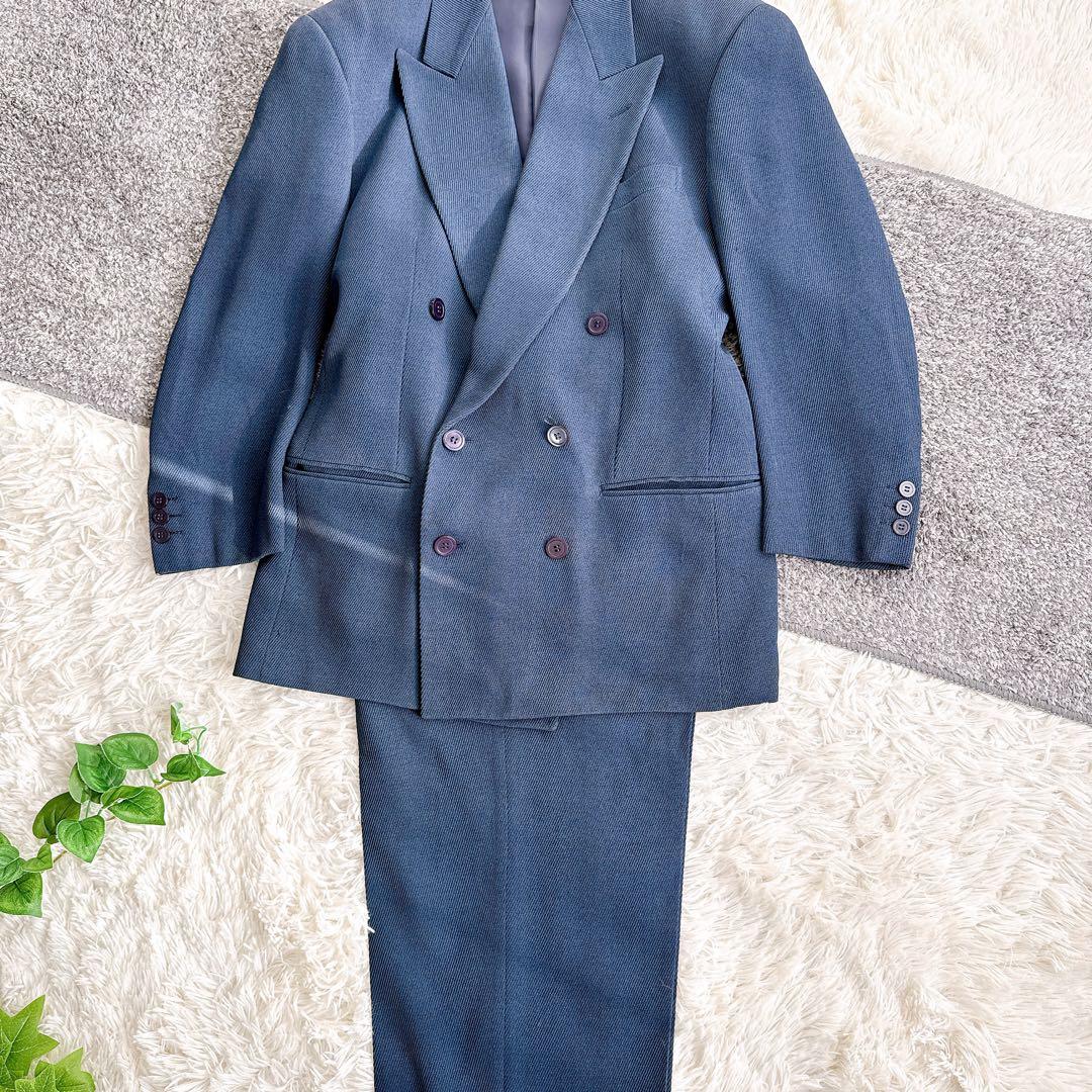 当時物　希少　ケンゾー セットアップ　スーツ　ダブルボタン　タック入り　紺