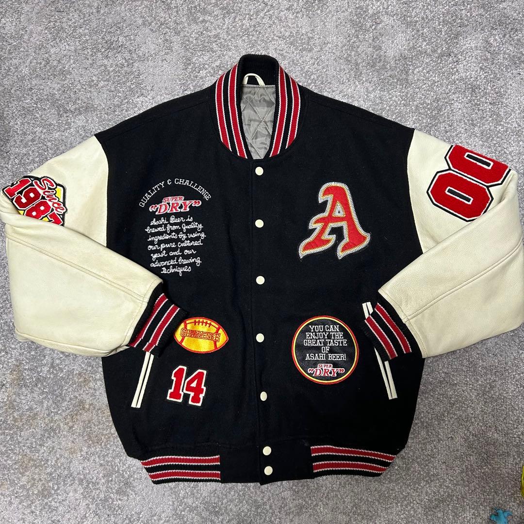 80年代　ASAHI スーパードライ フルデコ スタジャン