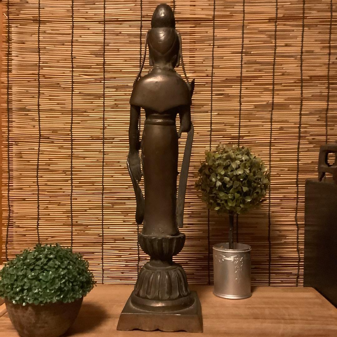 朝鮮・三国時代「南無観世音菩像」高句麗・新羅・百済・天平・古銅