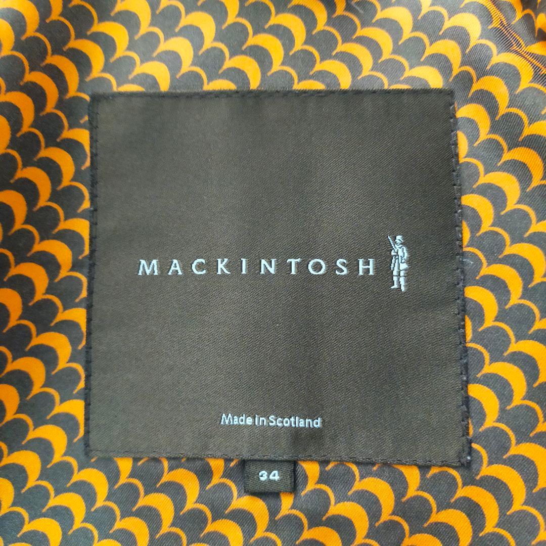 美品　英国製　MACKINTOSH　千鳥格子柄　ウール地　トレンチコート