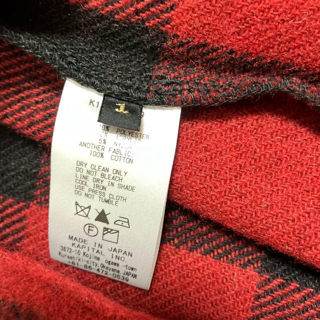 kapital キャピタル　バッファローチェック　ポンチョ　コート　1