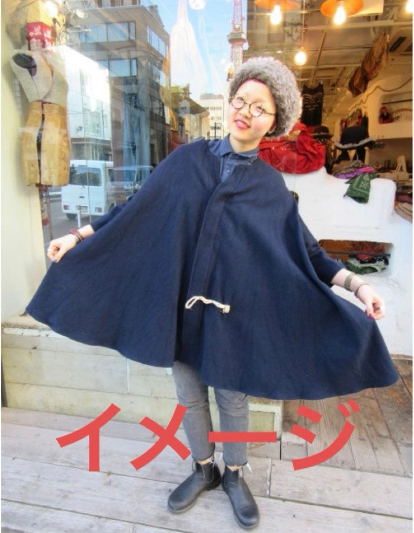 kapital キャピタル　バッファローチェック　ポンチョ　コート　1