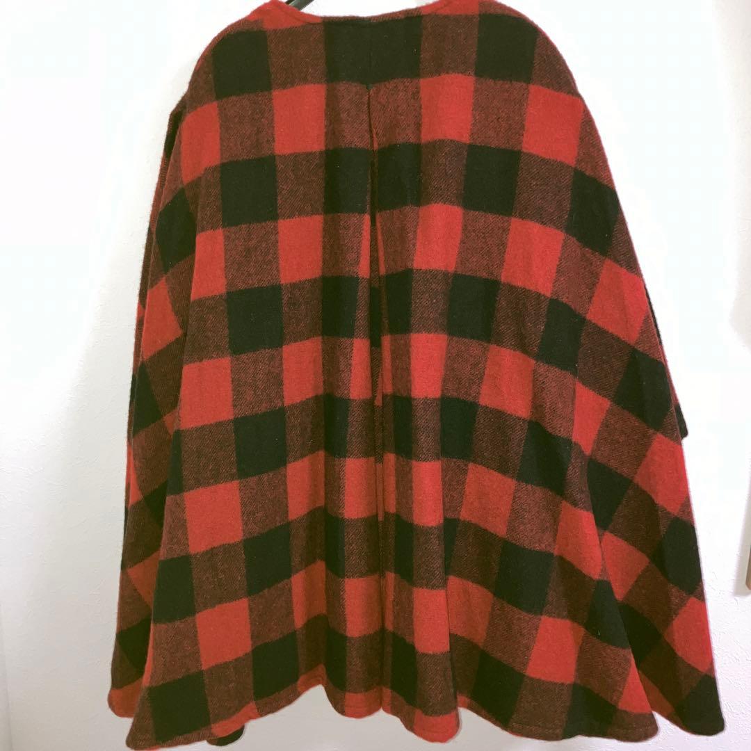 kapital キャピタル　バッファローチェック　ポンチョ　コート　1