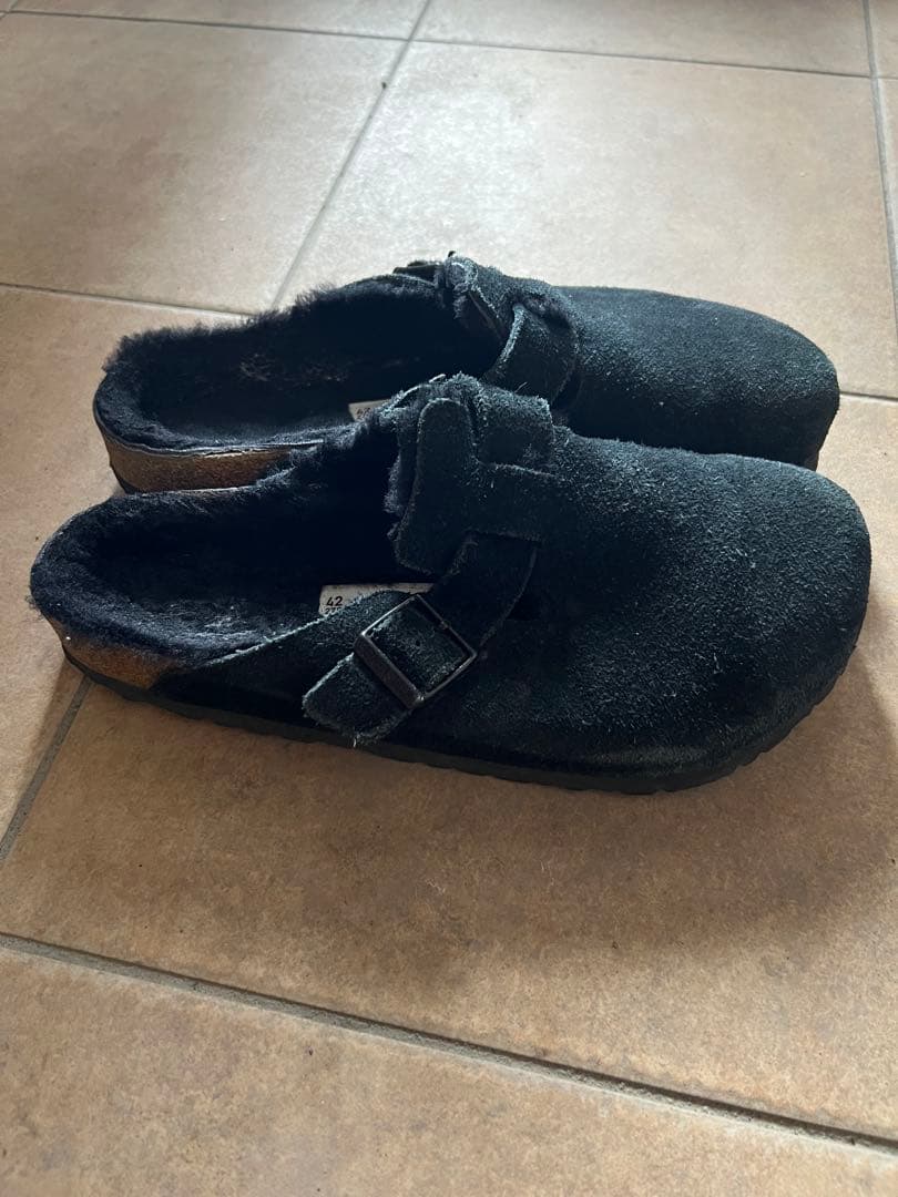 BIRKENSTOCK ボア ボストン 42 ブラック ビルケンシュトック