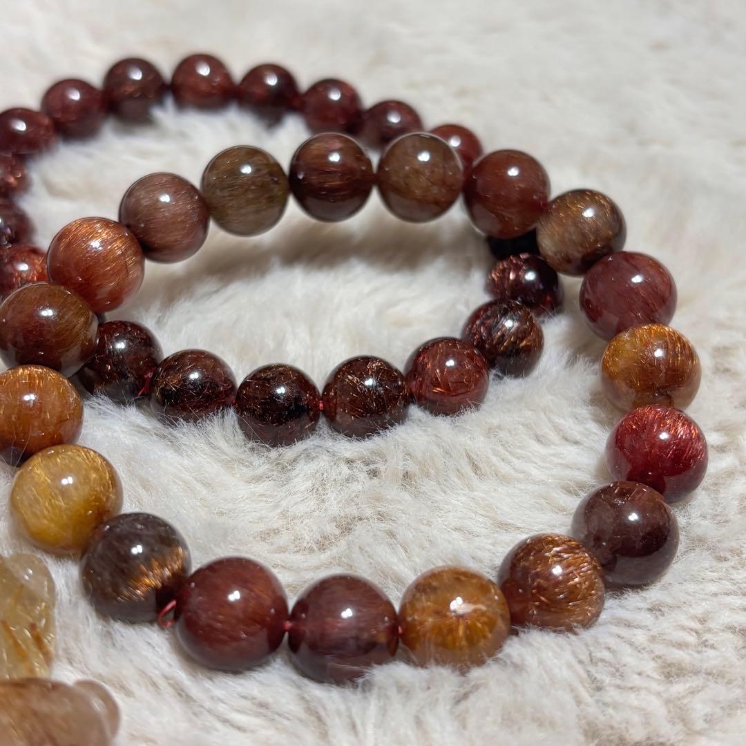 【高品質ルチル】 まとめ売り ルチルクォーツ 貔貅 龍亀 ブレスレット