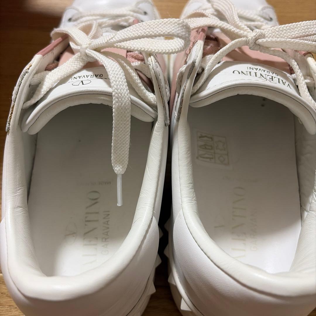 ヴァレンティノガラヴァーニ　ロックスッタズ　レザースニーカー　バイカラー