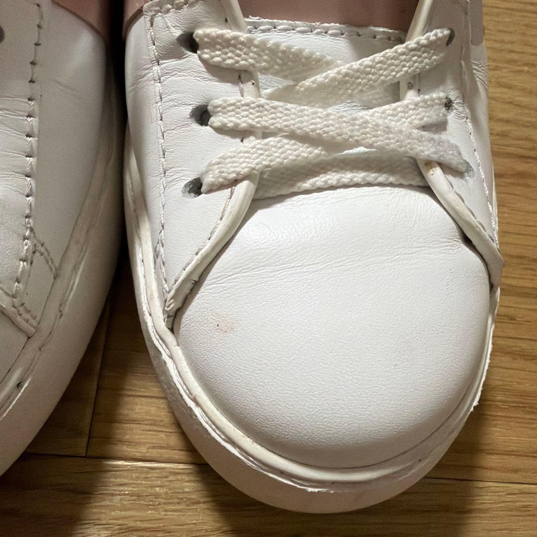 ヴァレンティノガラヴァーニ　ロックスッタズ　レザースニーカー　バイカラー