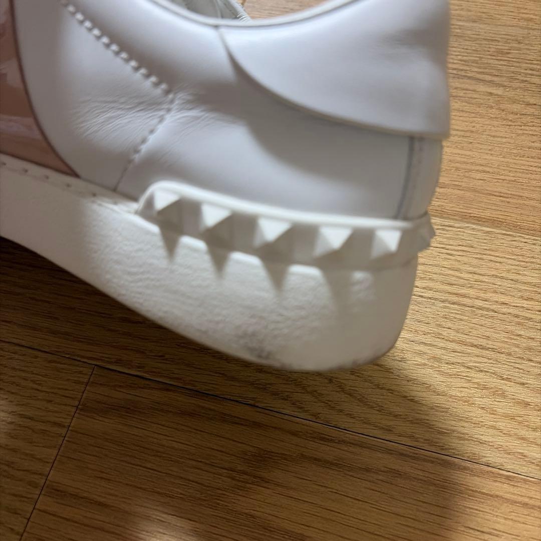 ヴァレンティノガラヴァーニ　ロックスッタズ　レザースニーカー　バイカラー