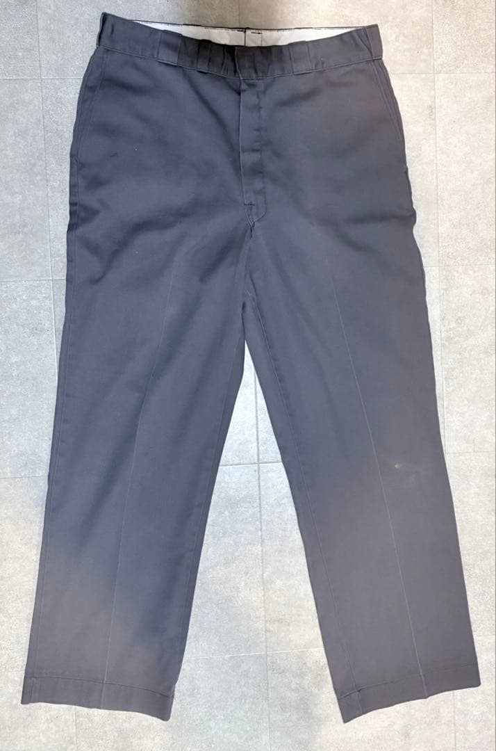 70s チビタグ アルミジップ Dickies 874 w36 グレー