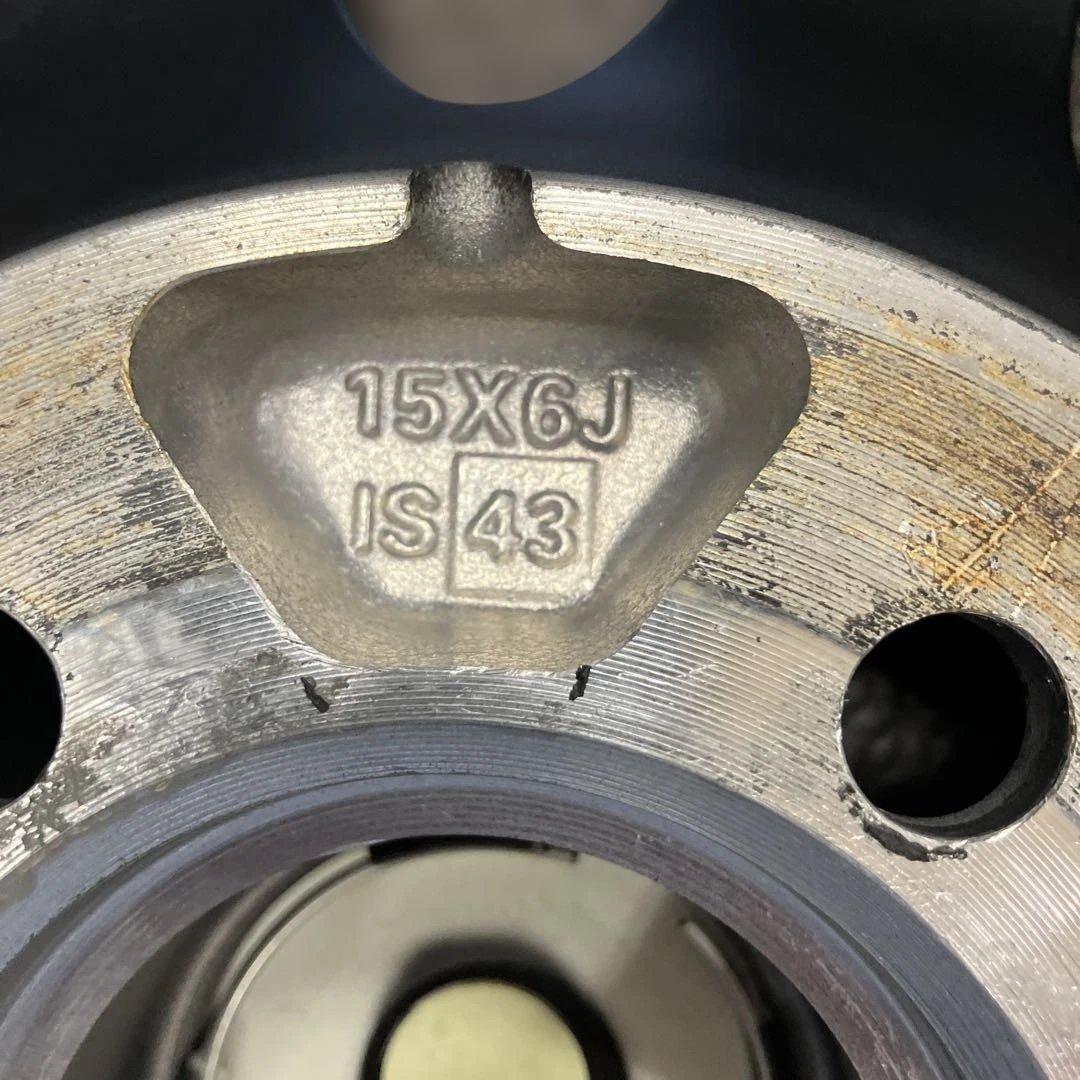 15インチ 6J 43 5×100 アルミホイール 4本セットBALMINUM