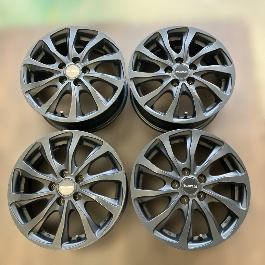 15インチ 6J 43 5×100 アルミホイール 4本セットBALMINUM