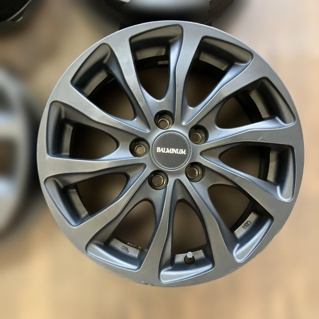 15インチ 6J 43 5×100 アルミホイール 4本セットBALMINUM
