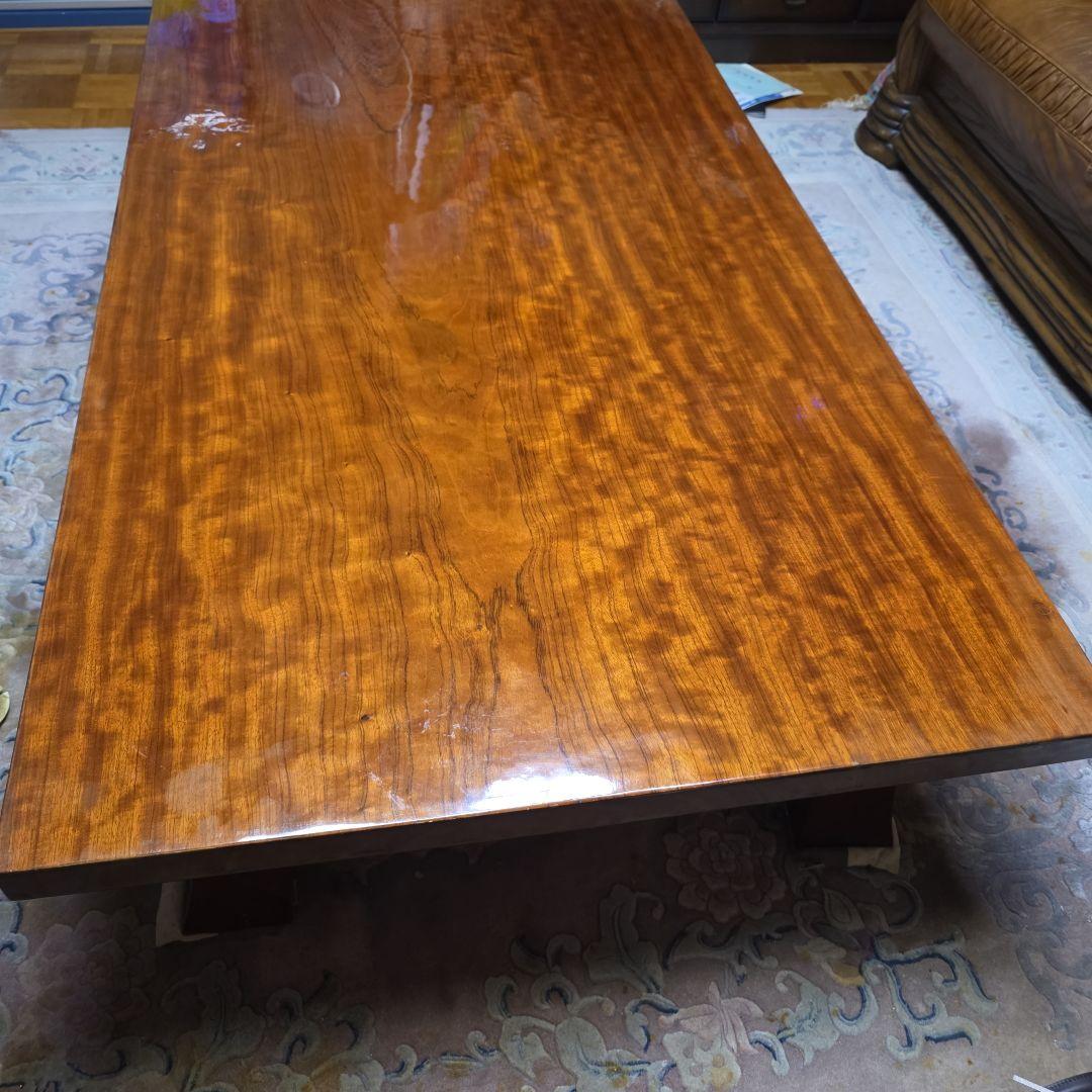 大型光沢木製座卓　一枚板　無垢材
