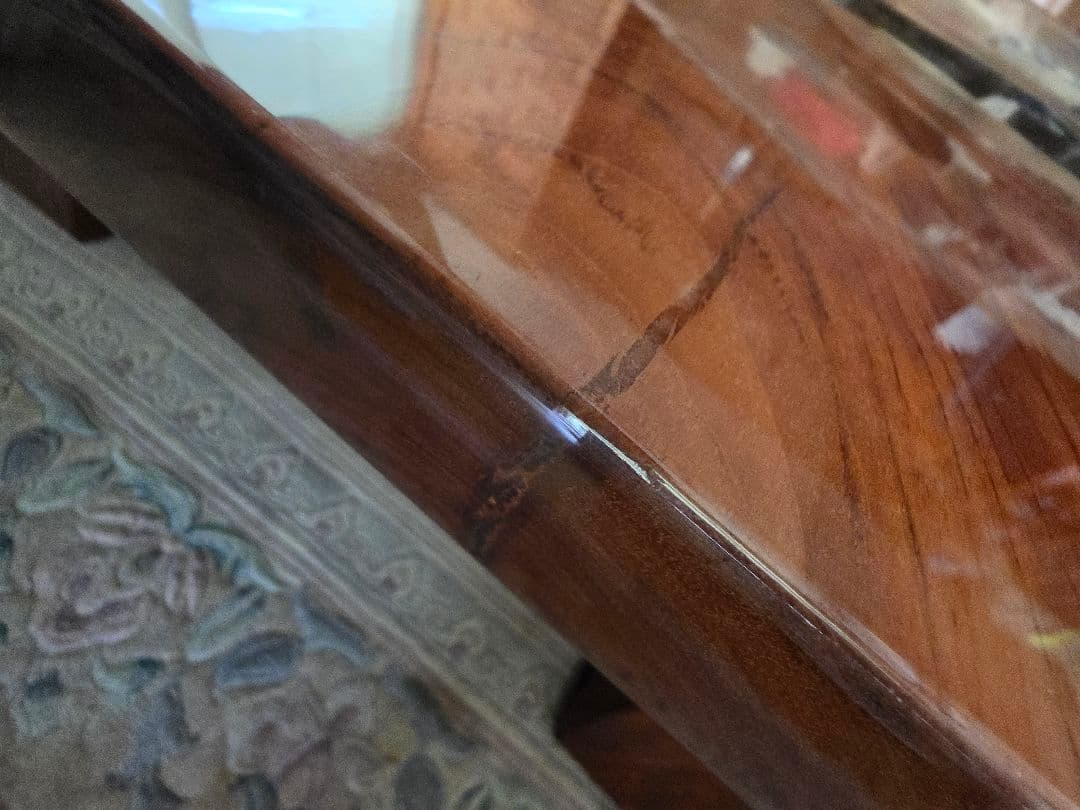 大型光沢木製座卓　一枚板　無垢材