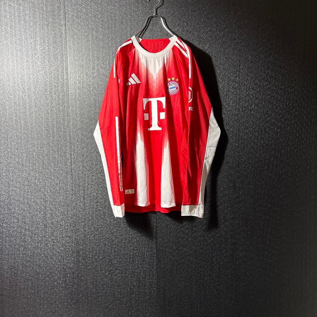 【★バイエルン】 adidas サッカー 最新 ユニフォーム 長袖 赤 2XL