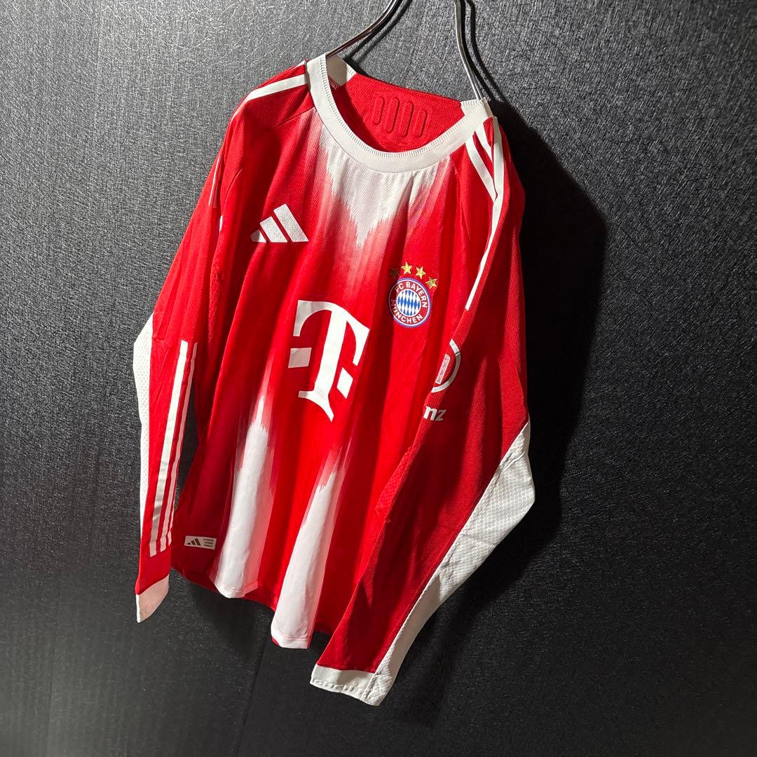 【★バイエルン】 adidas サッカー 最新 ユニフォーム 長袖 赤 2XL
