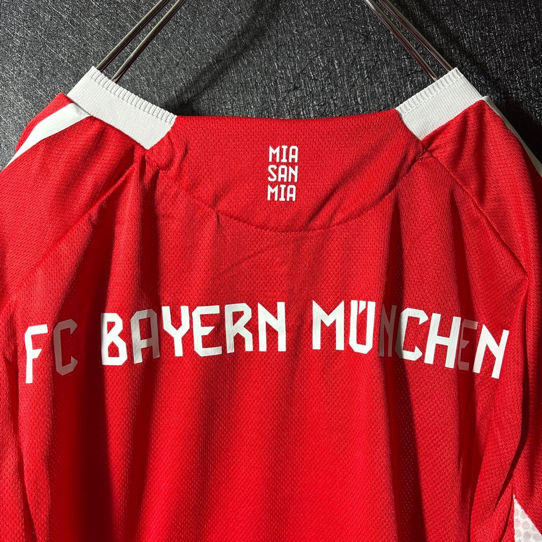 【★バイエルン】 adidas サッカー 最新 ユニフォーム 長袖 赤 2XL