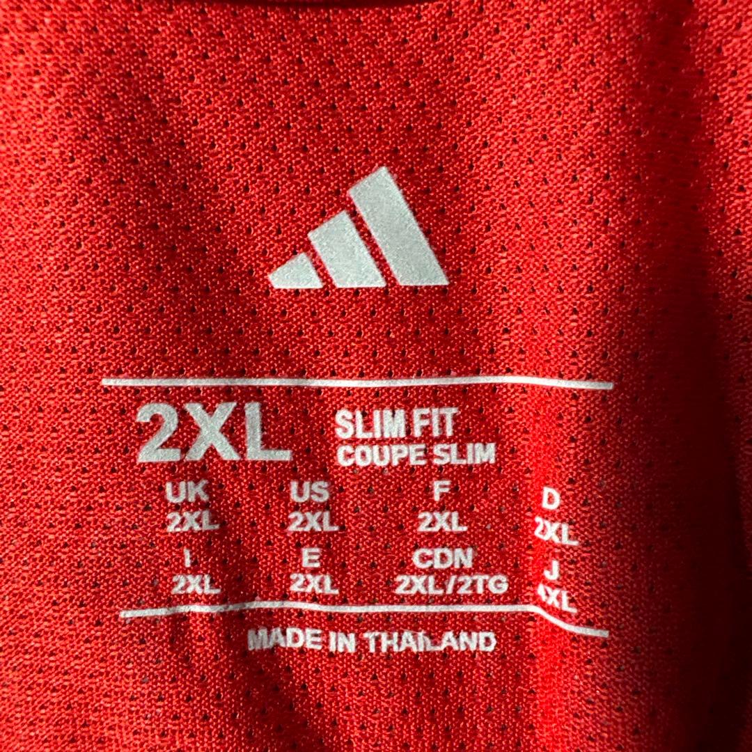 【★バイエルン】 adidas サッカー 最新 ユニフォーム 長袖 赤 2XL