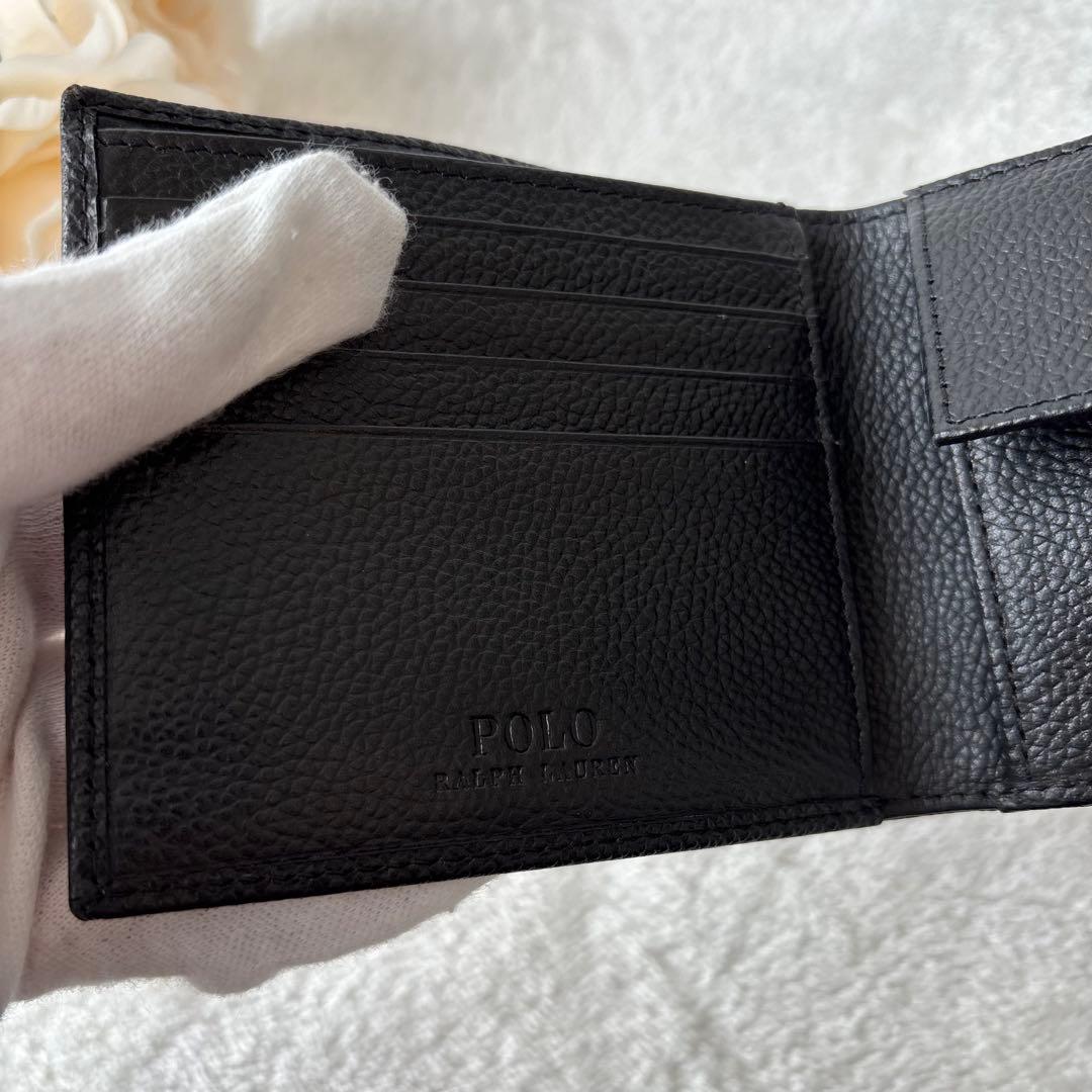 POLO RALPH LAUREN ポロラルフローレン 二つ折り財布 ブラック