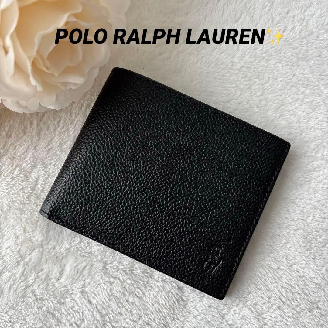 POLO RALPH LAUREN ポロラルフローレン 二つ折り財布 ブラック
