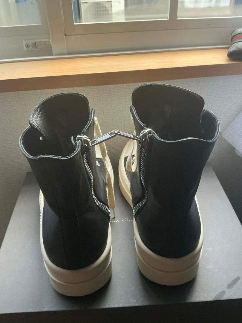 靴 rick owens ramones high bumper