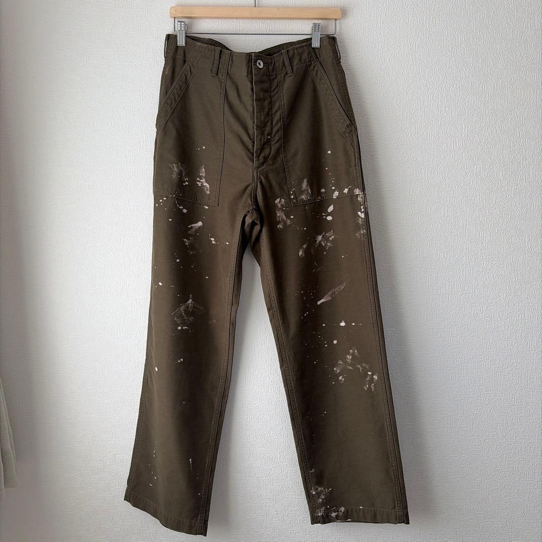 【新品未使用】AURALEE オーラリー ブリーチド ベイカーパンツ カーキ 4