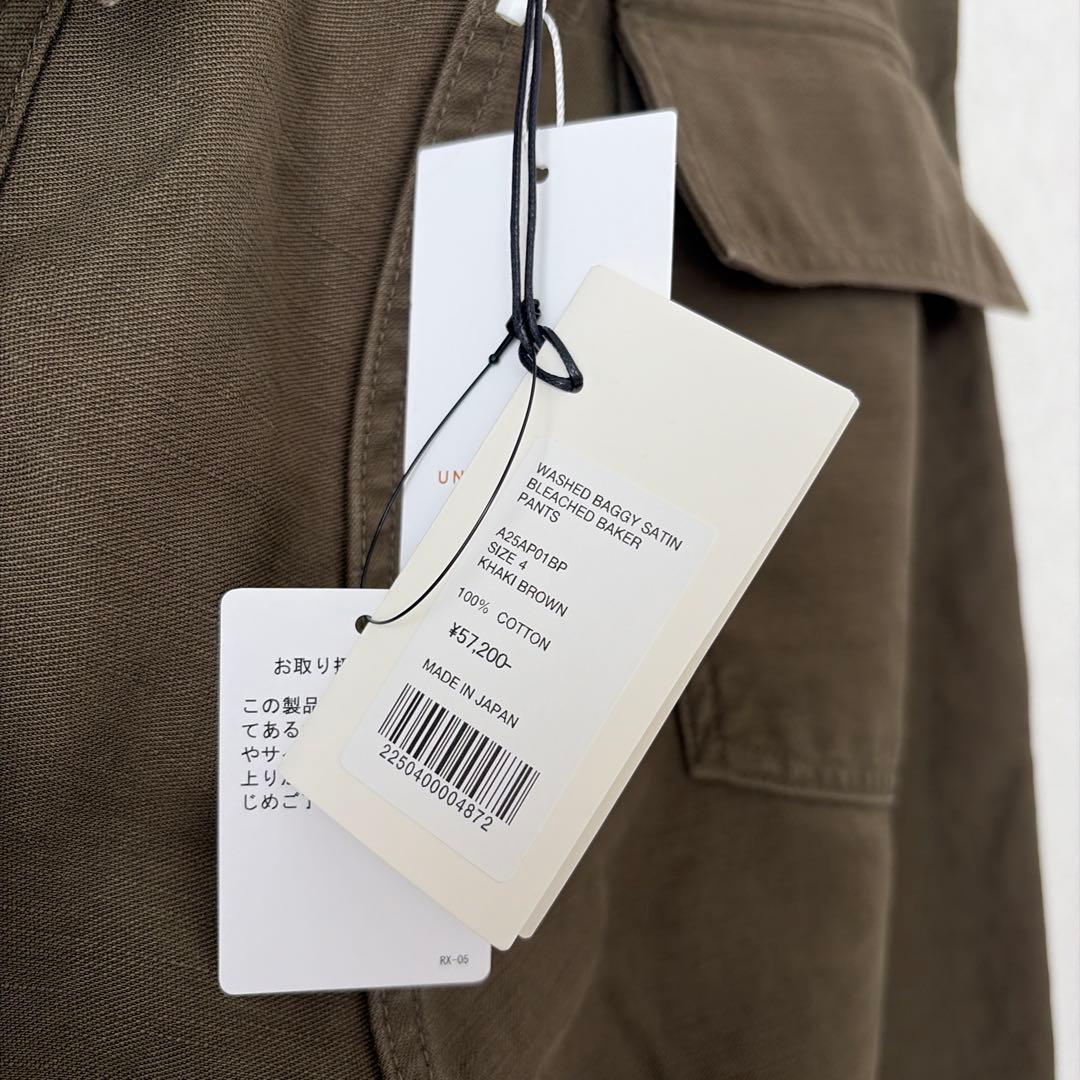 【新品未使用】AURALEE オーラリー ブリーチド ベイカーパンツ カーキ 4