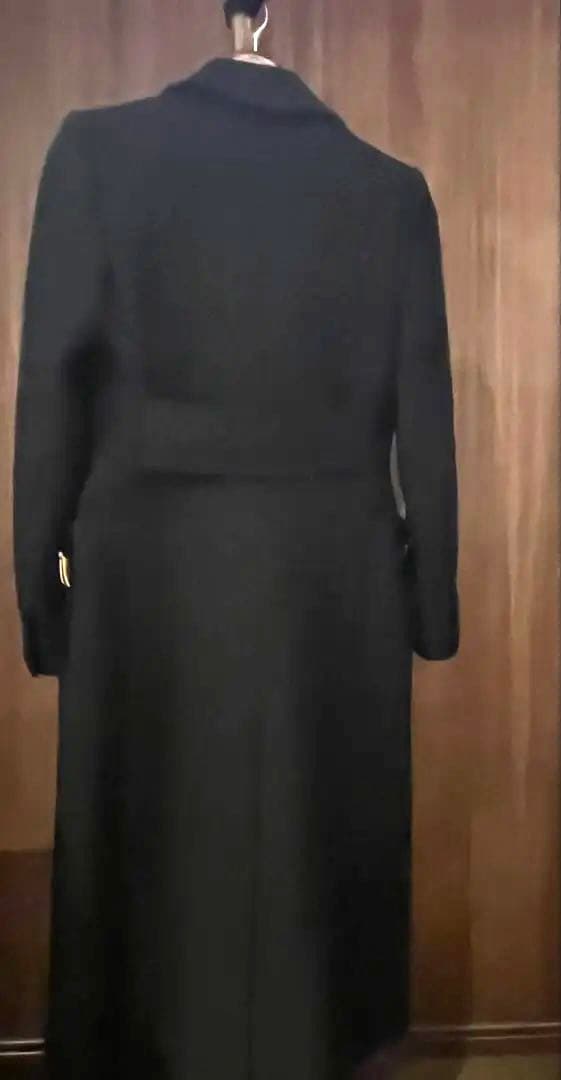 【値下げ】COACH 黒 チェスターコート ゴールドボタン