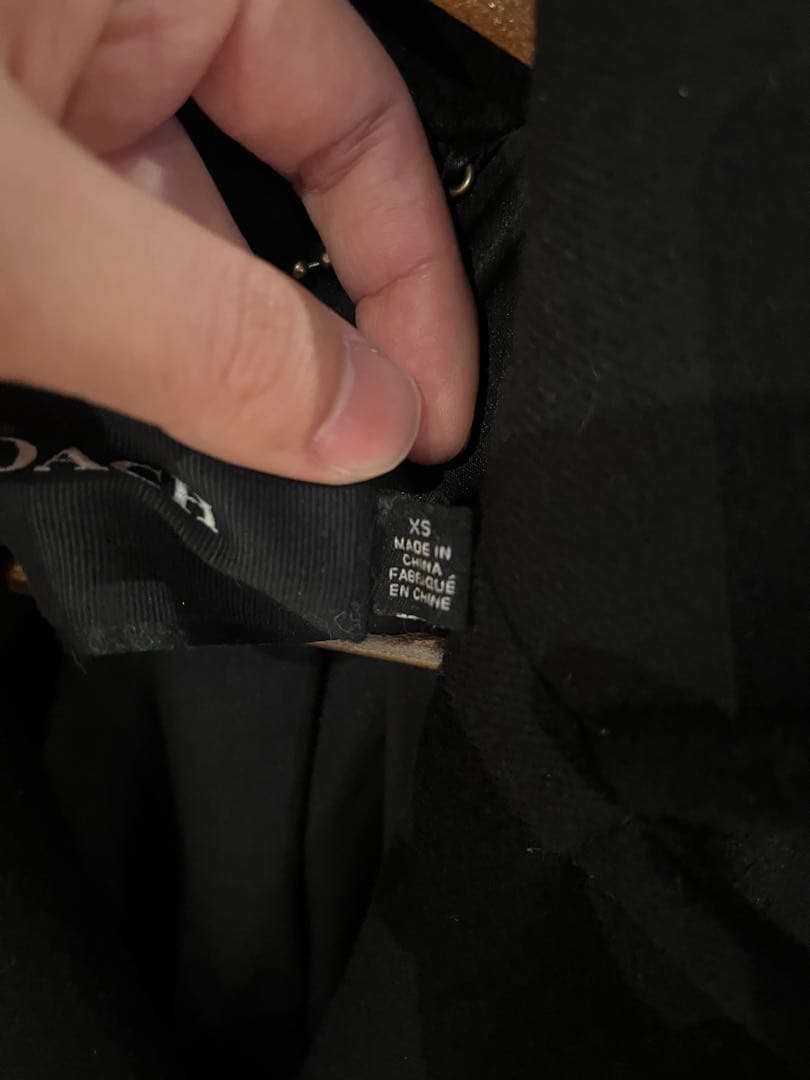 【値下げ】COACH 黒 チェスターコート ゴールドボタン