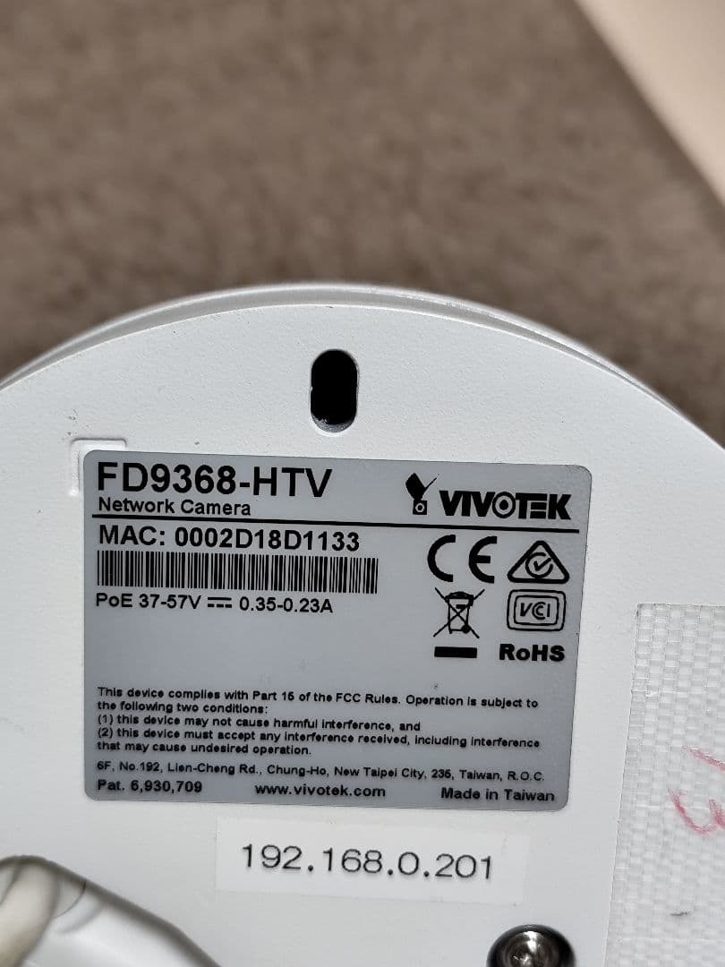 VIVOTEK FD9368-HTV 防犯カメラ 2台セット