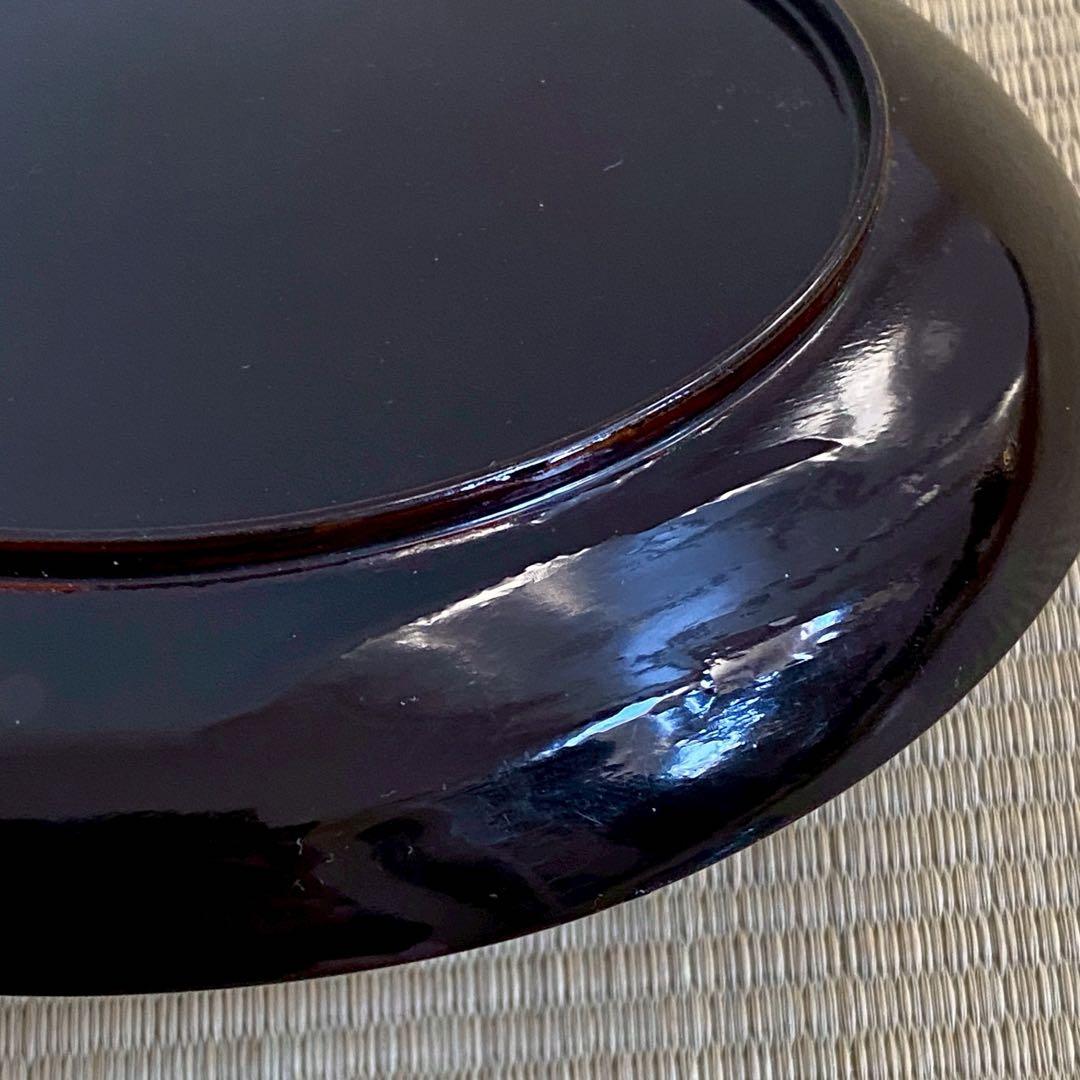 時代 輪島塗【牡丹唐草金蒔絵 銘々皿5客組】菓子皿 天然木 漆塗 懐石 茶道具