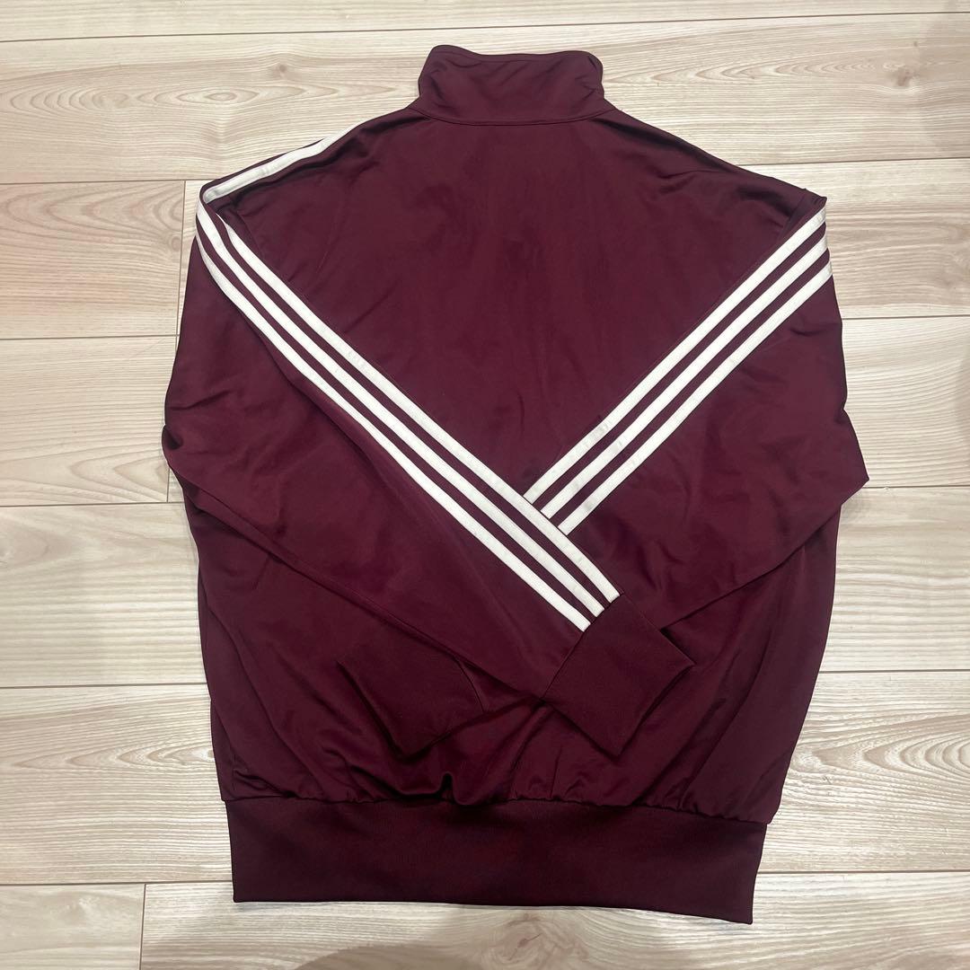 adidas バーガンディ ジップアップジャージ