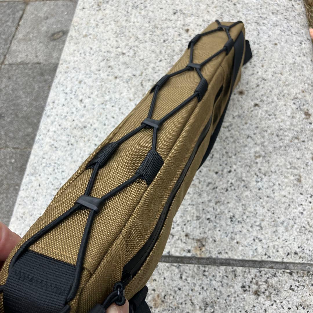 ハンドメイドフレームバッグ　コーデュラ1000 コヨーテ　43.5cm