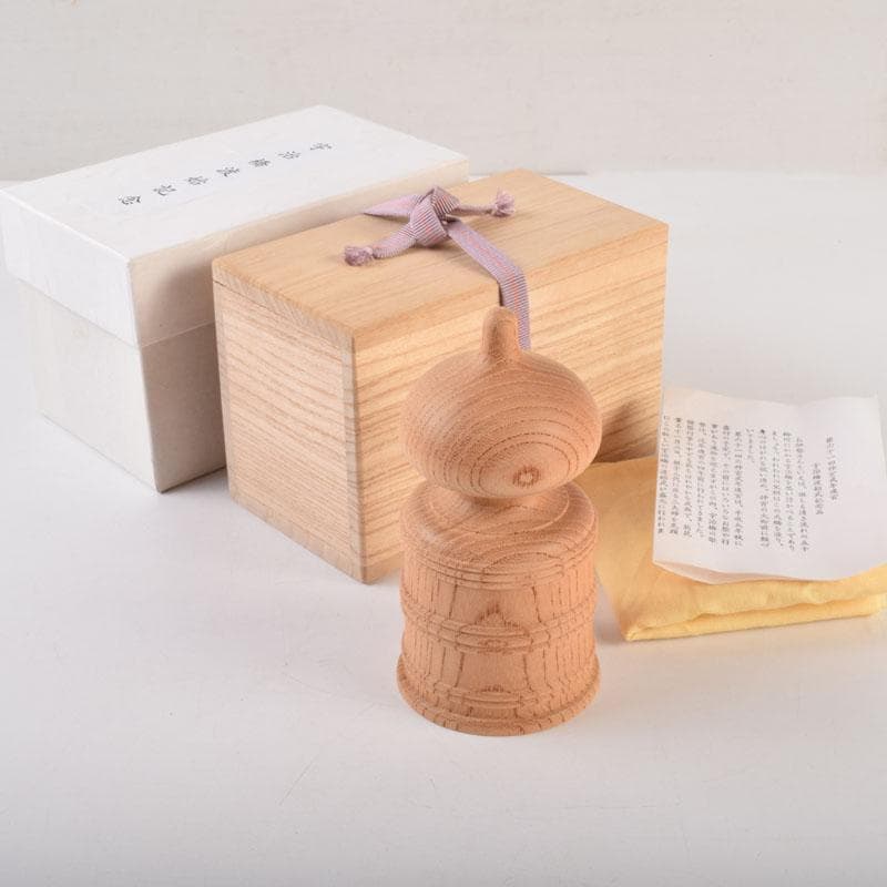 伊勢神宮　欅製　擬宝珠　香合　宇治橋渡始記念　V　8958