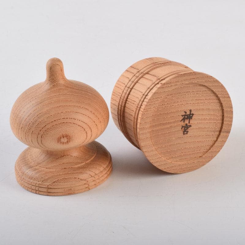 伊勢神宮　欅製　擬宝珠　香合　宇治橋渡始記念　V　8958