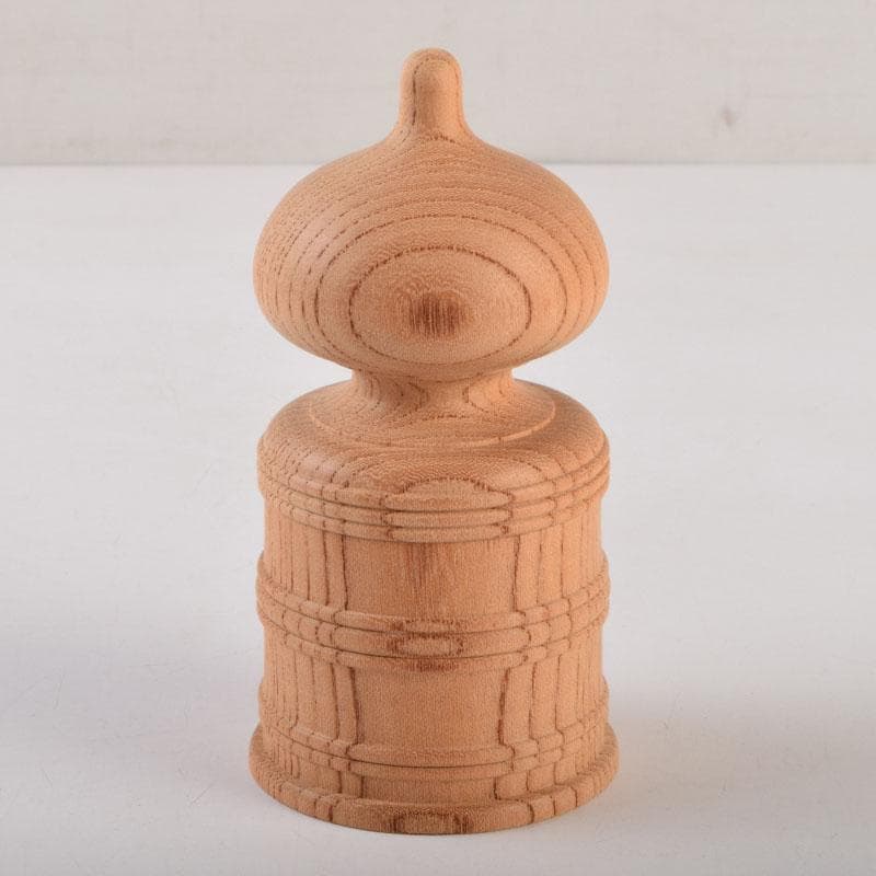 伊勢神宮　欅製　擬宝珠　香合　宇治橋渡始記念　V　8958